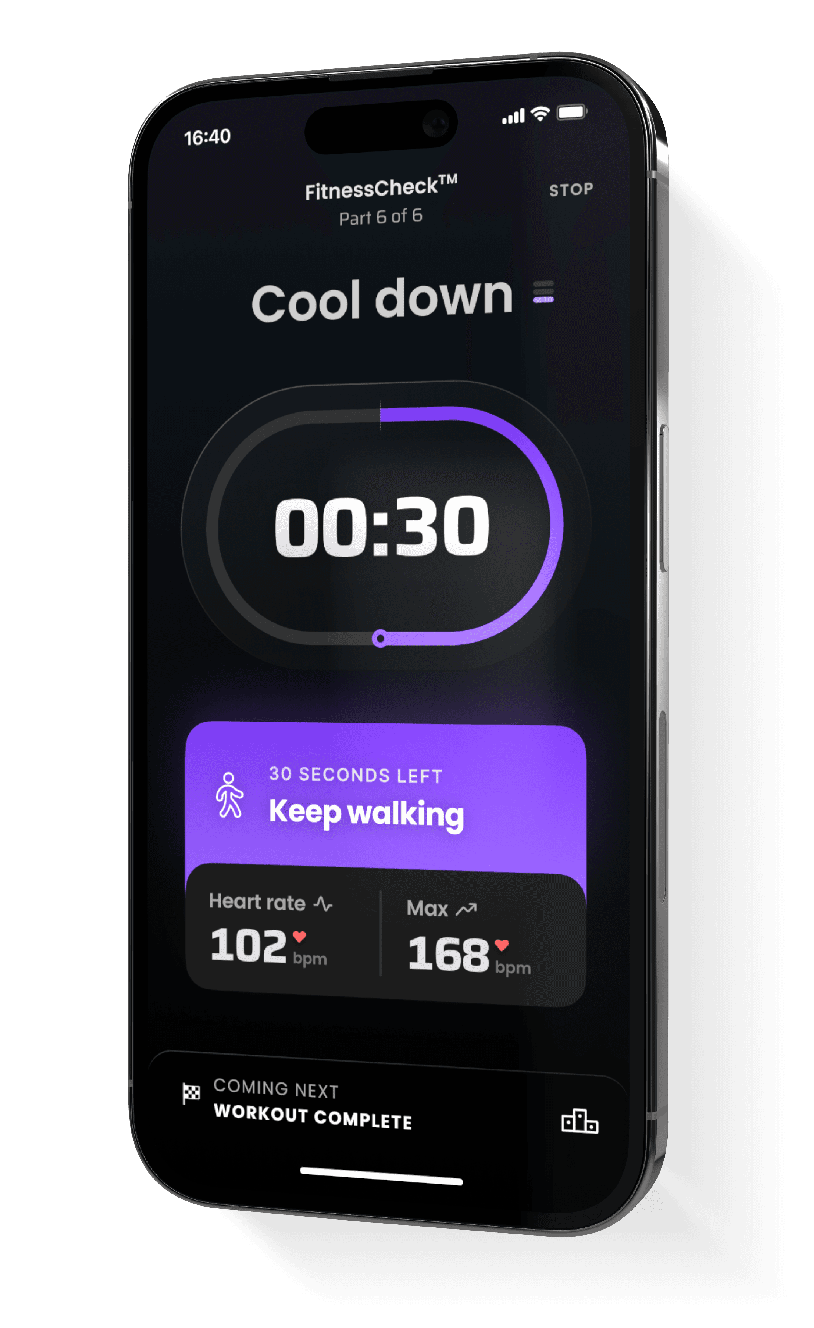 Reducing pace with a cool down